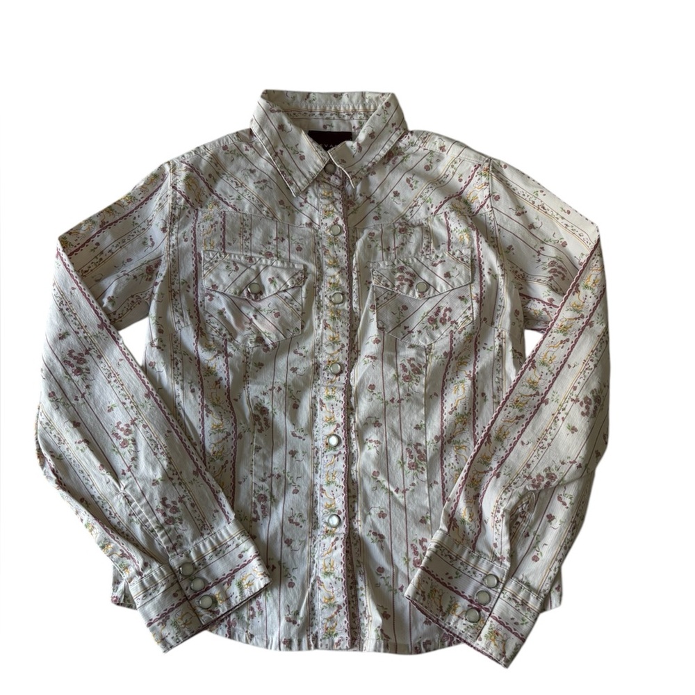 Vintage Nevada Floral White kids Shirt